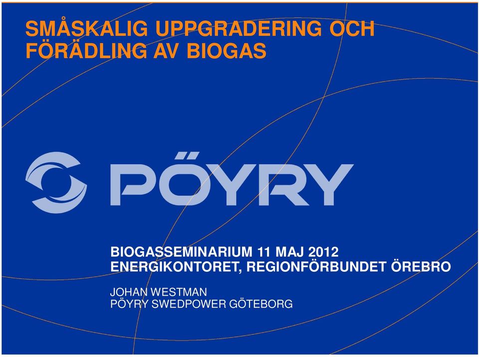 ENERGIKONTORET, REGIONFÖRBUNDET ÖREBRO