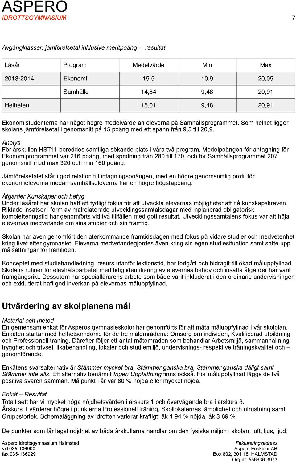 Analys För årskullen HST11 bereddes samtliga sökande plats i våra två program.