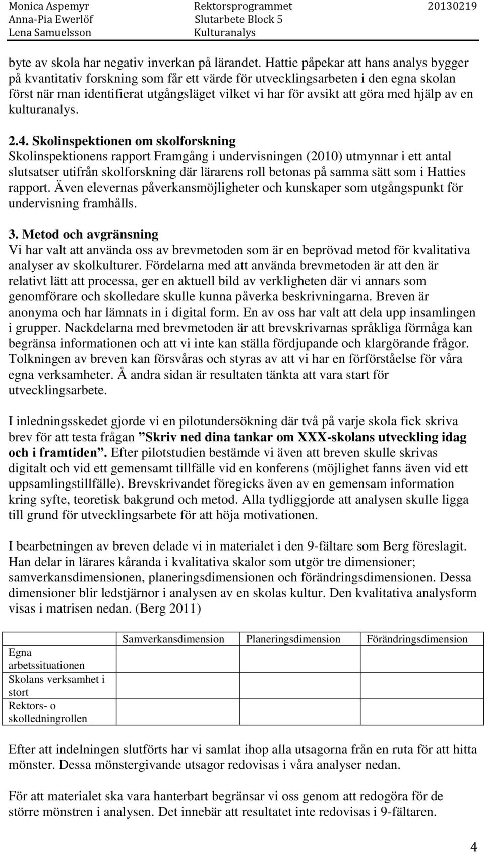 hjälp av en kulturanalys. 2.4.