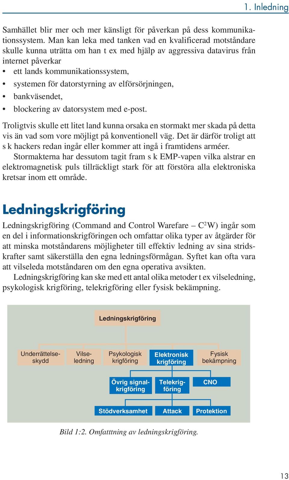 datorstyrning av elförsörjningen, bankväsendet, blockering av datorsystem med e-post.