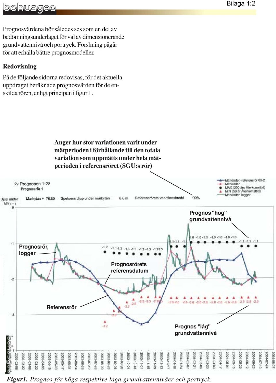 Redovisning På de följande sidorna redovisas, för det aktuella uppdraget beräknade prognosvärden för de enskilda rören, enligt principen i figur 1.