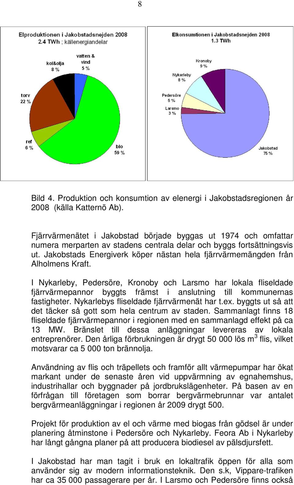Jakobstads Energiverk köper nästan hela fjärrvärmemängden från Alholmens Kraft.