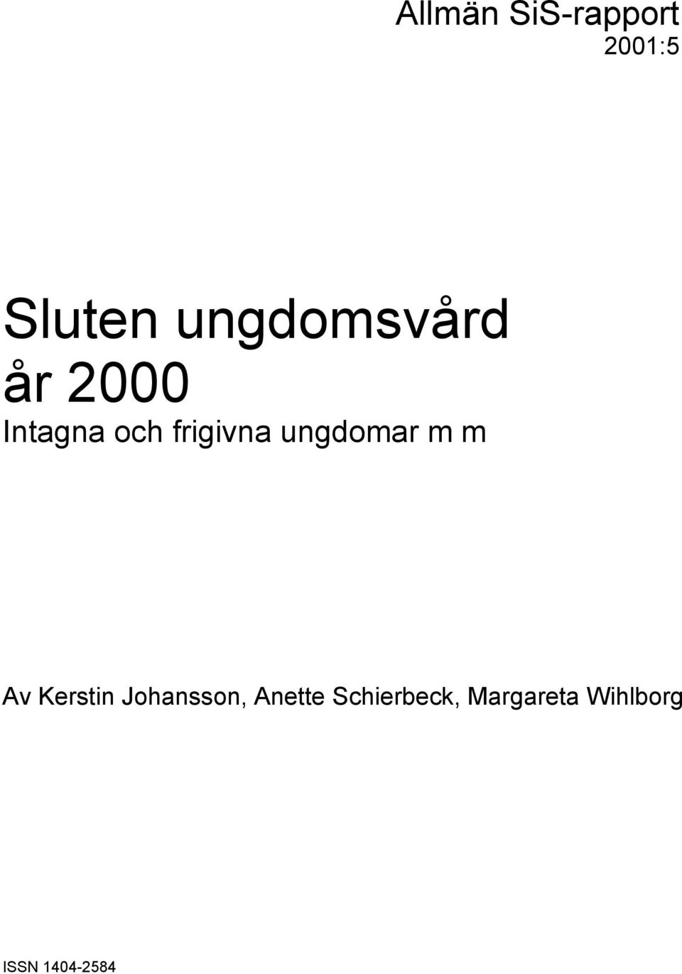 ungdomar m m Av Kerstin Johansson,