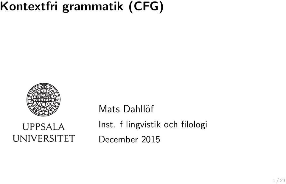 f ligvistik och