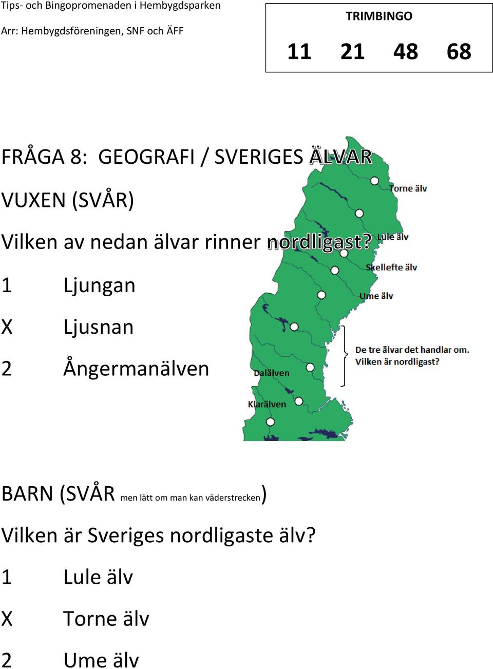 Ångermanälven BARN (SVÅR men lätt om man kan