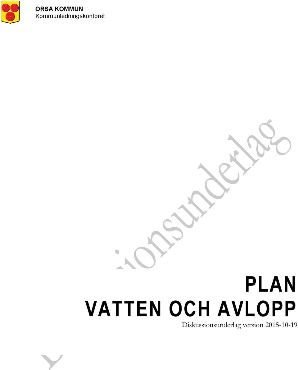 PLAN VATTEN OCH AVLOPP