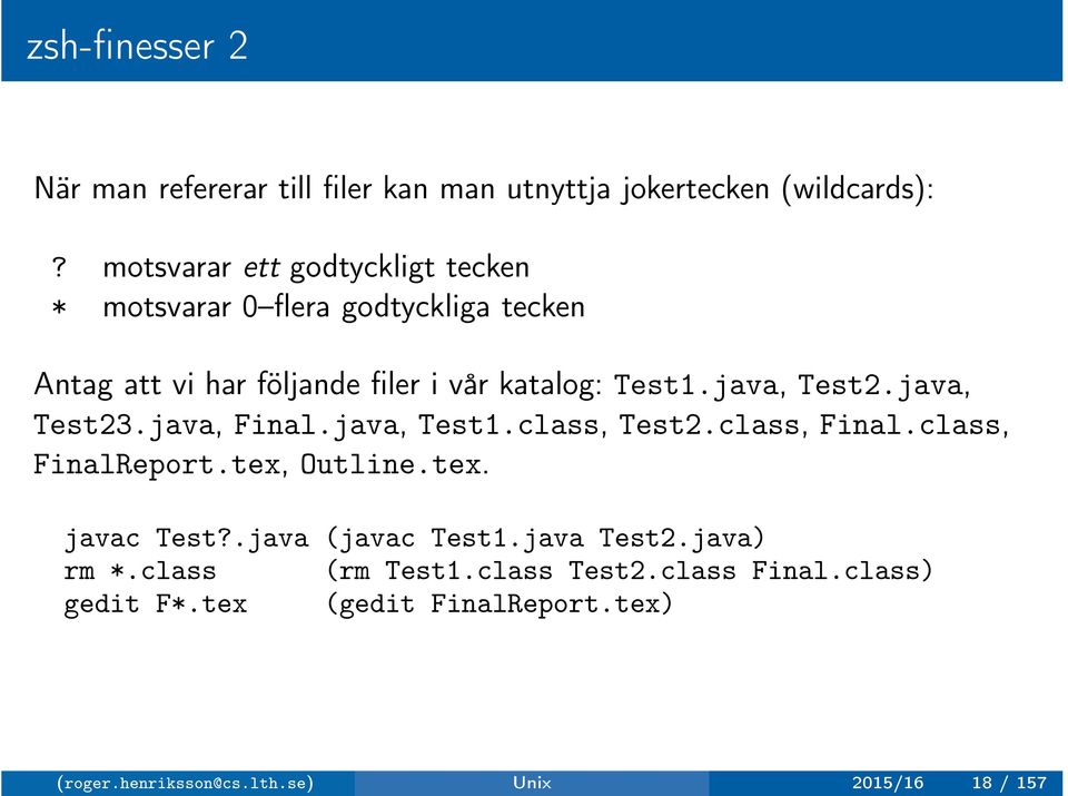 java, Test2.java, Test23.java, Final.java, Test1.class, Test2.class, Final.class, FinalReport.tex, Outline.tex. javac Test?