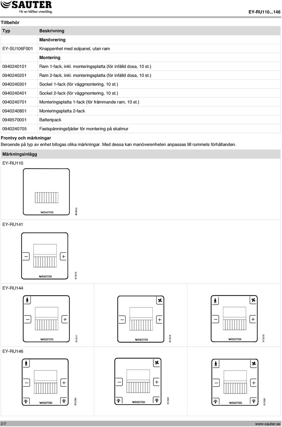 ) 09402401 Monteringsplatta 1-fack (för främmande ram, 10 st.