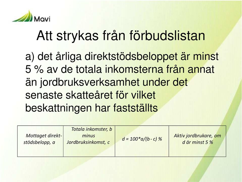 för vilket beskattningen har fastställts Mottaget direktstödsbelopp, a Totala