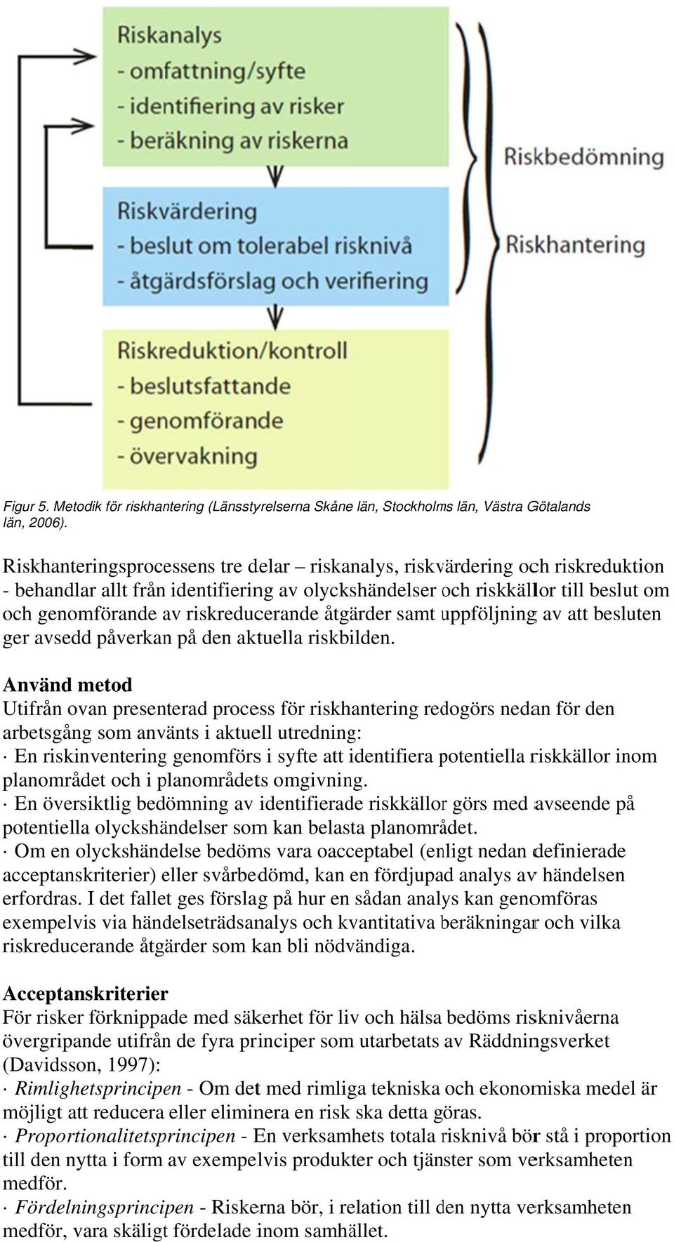 riskreducerande åtgärder samt uppföljningu g av att besluten ger avsedd påverkan på den aktuella riskbilden.