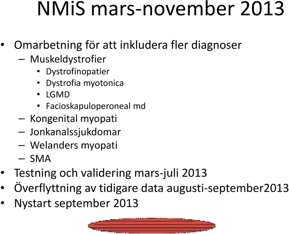 md Kongenital myopati Jonkanalssjukdomar Welanders myopati SMA Testning och