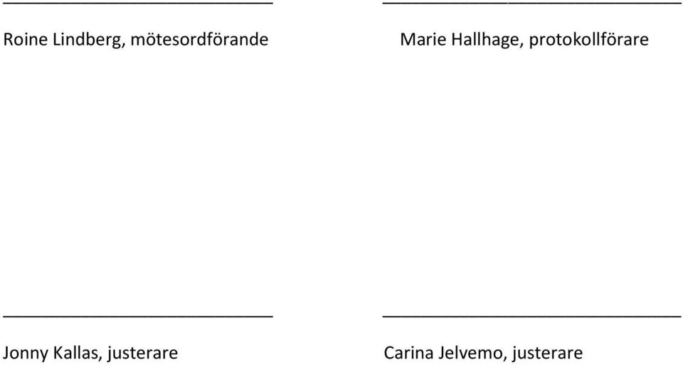 Hallhage, protokollförare