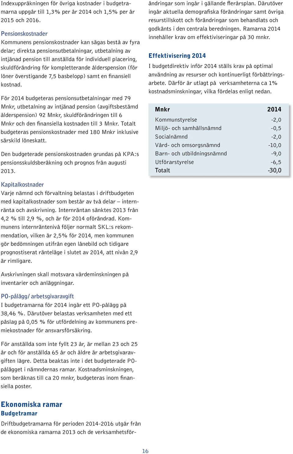 för kompletterande ålderspension (för löner överstigande 7,5 basbelopp) samt en finansiell kostnad.