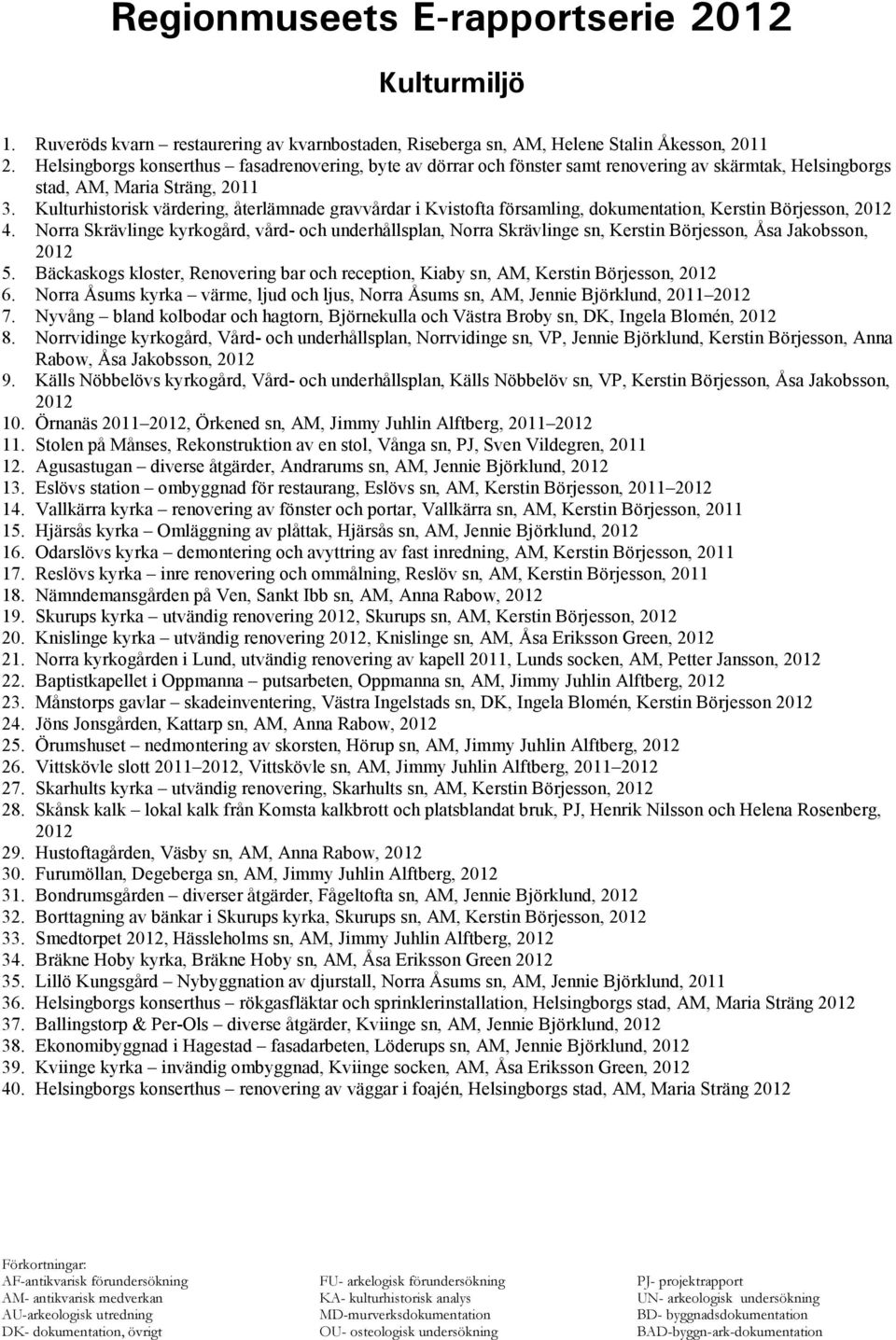 Kulturhistorisk värdering, återlämnade gravvårdar i Kvistofta församling, dokumentation, Kerstin Börjesson, 2012 4.