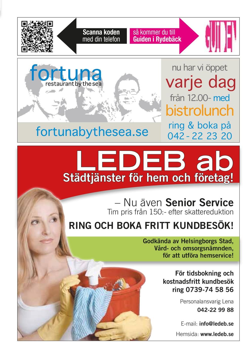 Nu även Senior Service Tim pris från 150:- efter skattereduktion RING OCH BOKA FRITT KUNDBESÖK!