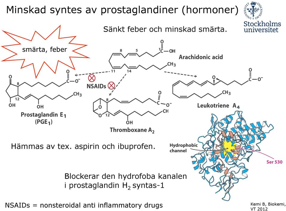 aspirin och ibuprofen.