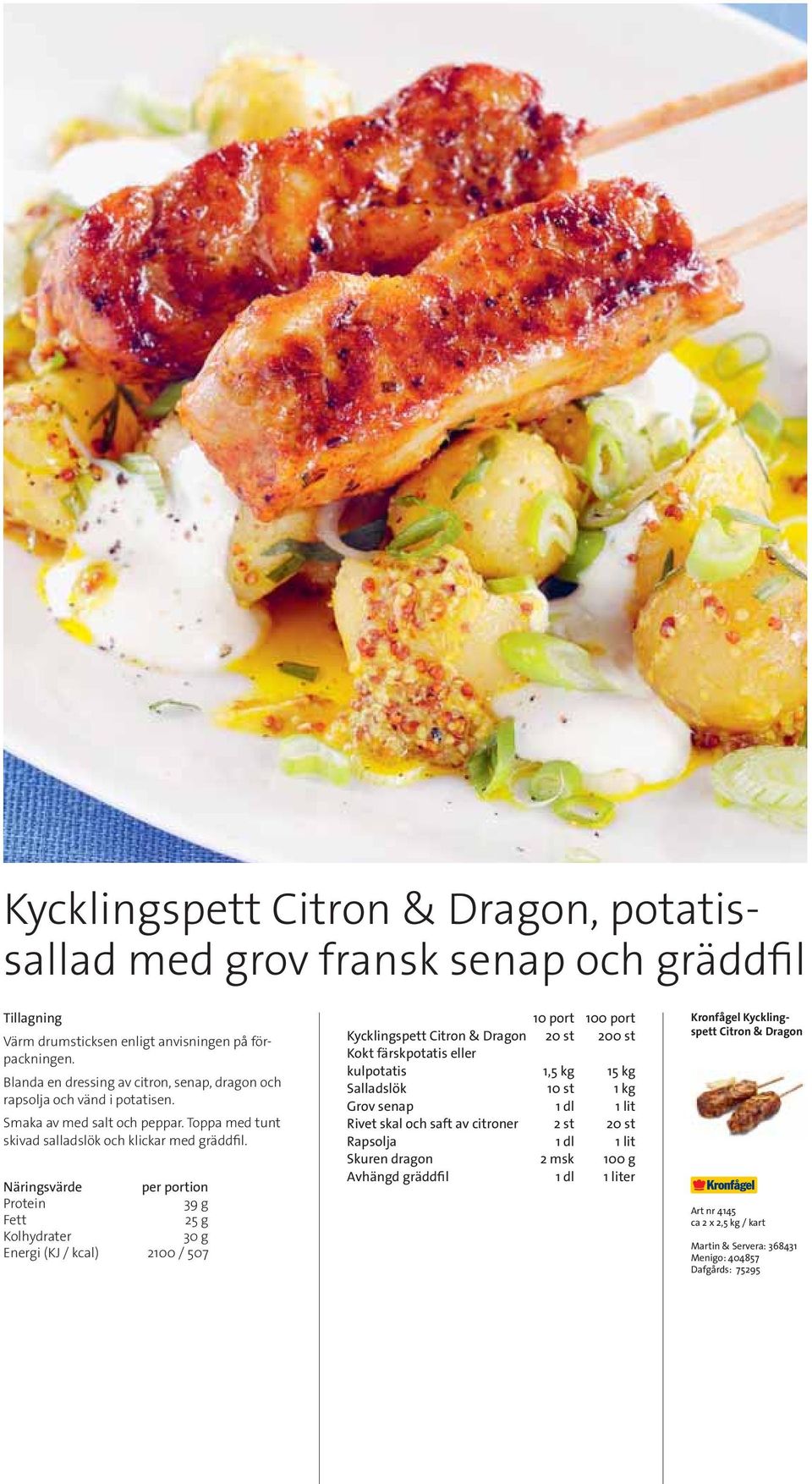 RECEPTFOLDER FRÅN KRONFÅGEL NR Smarriga kycklingrecept - PDF Gratis  nedladdning