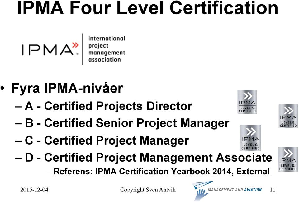 Certified Project Manager D - Certified Project Management