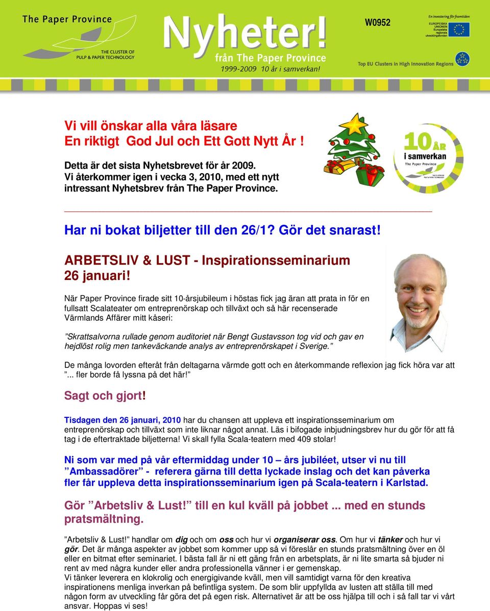 ARBETSLIV & LUST - Inspirationsseminarium 26 januari!