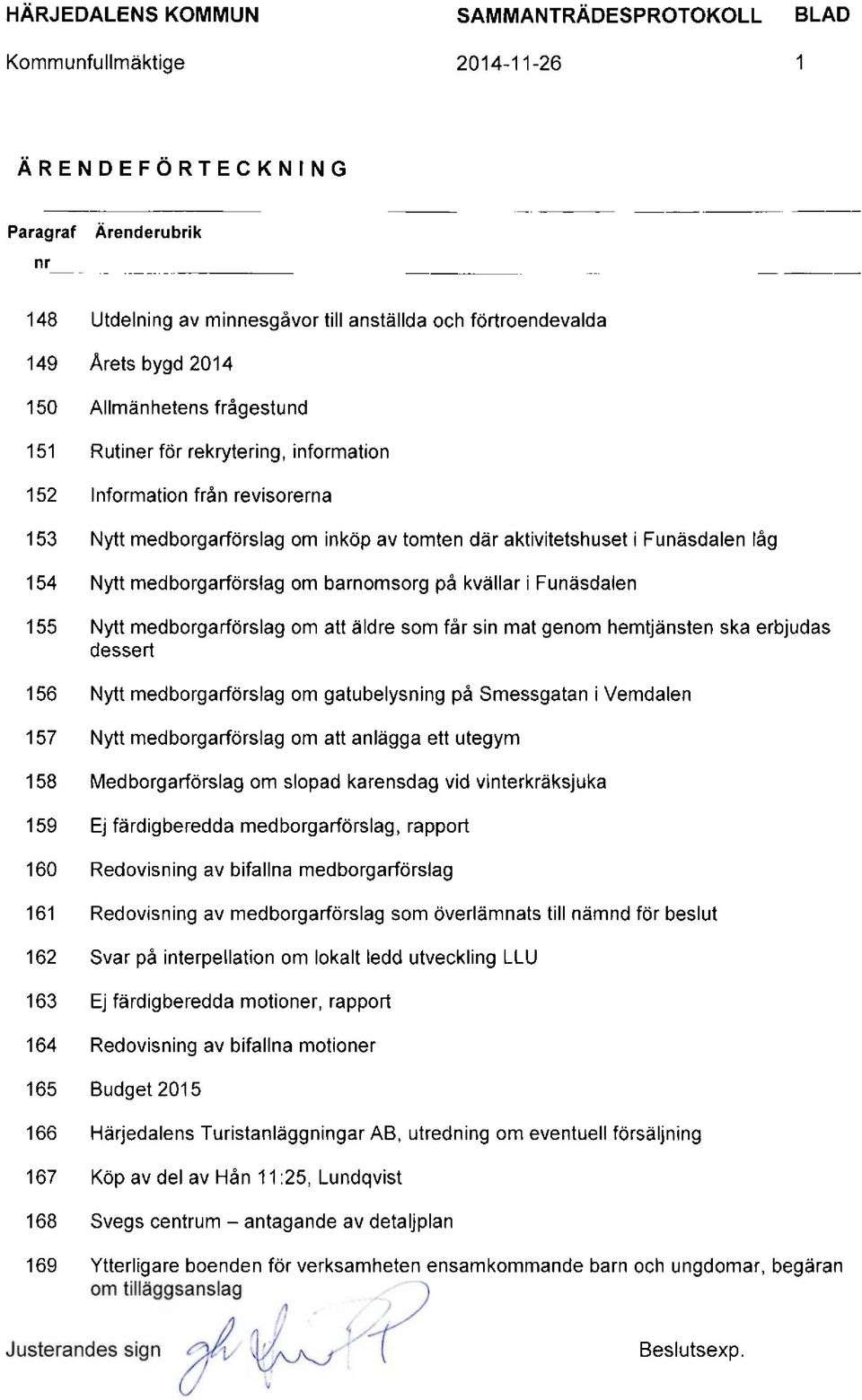 medborgarförslag om barnomsorg på kvällar i Funäsdalen 155 Nytt medborgarförslag om att äldre som får sin mat genom hemtjänsten ska erbjudas dessert 156 Nytt medborgarförslag om gatubelysning på