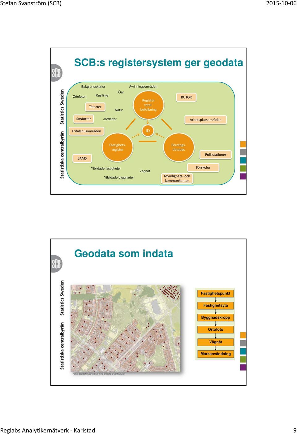 fastigheter Ytbildade byggnader Vägnät Myndighets och kommunkontor Förskolor Geodata som indata Fastighetspunkt Fastighetsyta