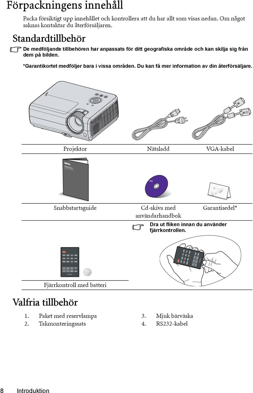 *Garantikortet medföljer bara i vissa områden. Du kan få mer information av din återförsäljare.