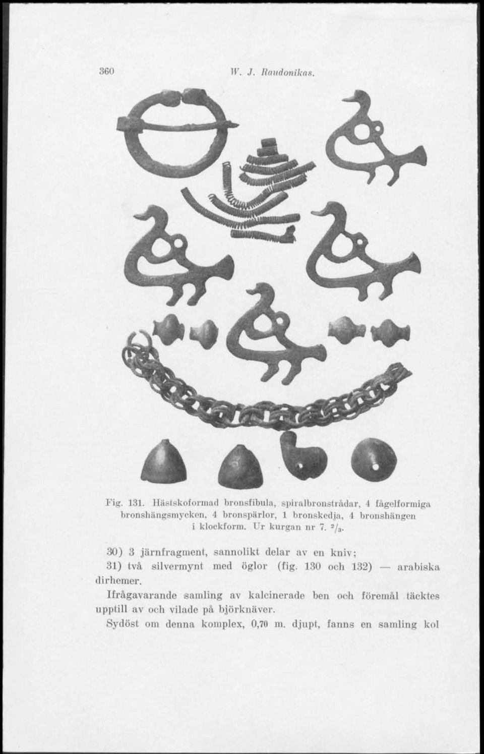 bronshängen i klockform. Ur kurgan nr 7. 2 / 3.