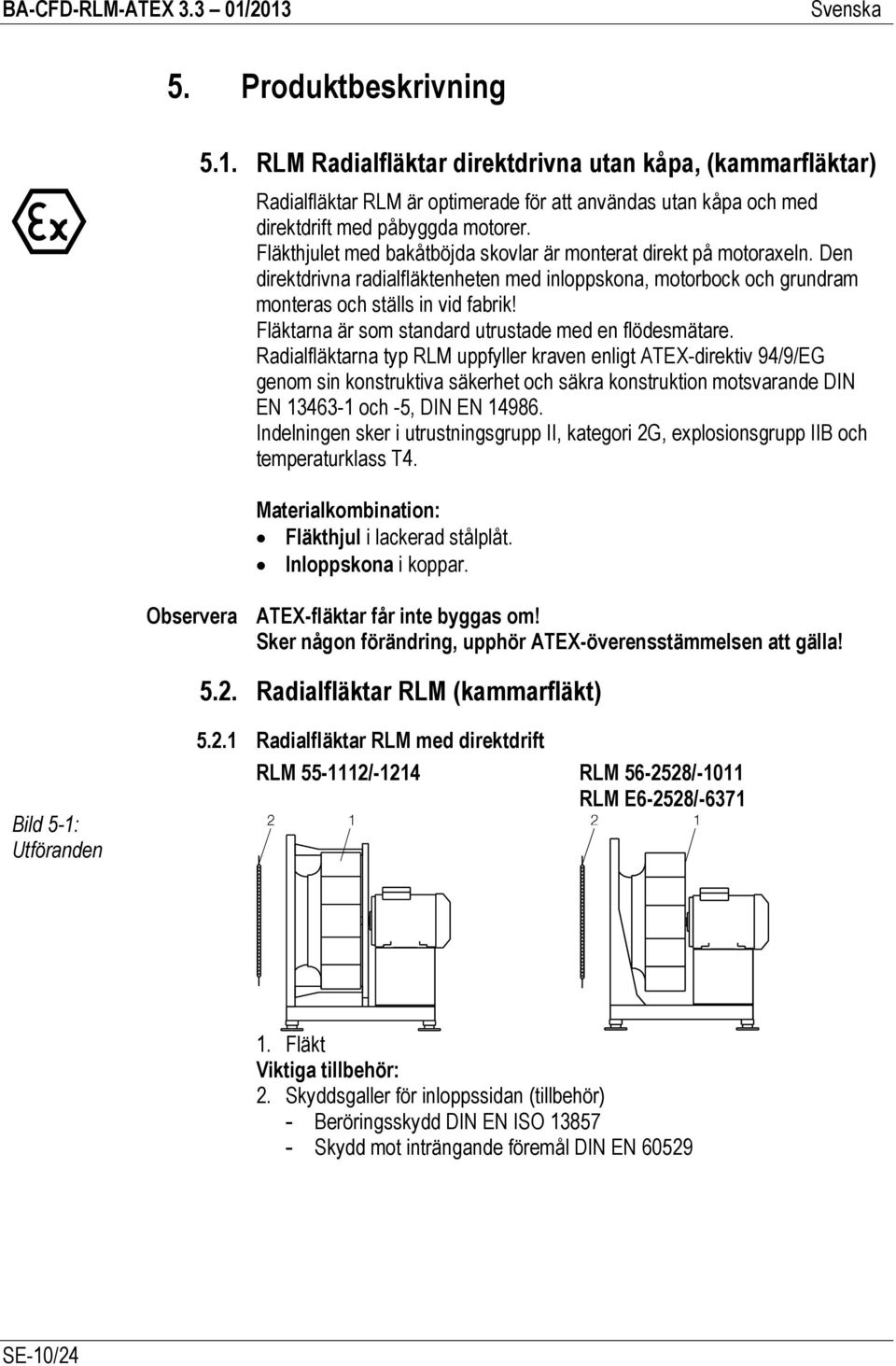 Fläktarna är som standard utrustade med en flödesmätare.