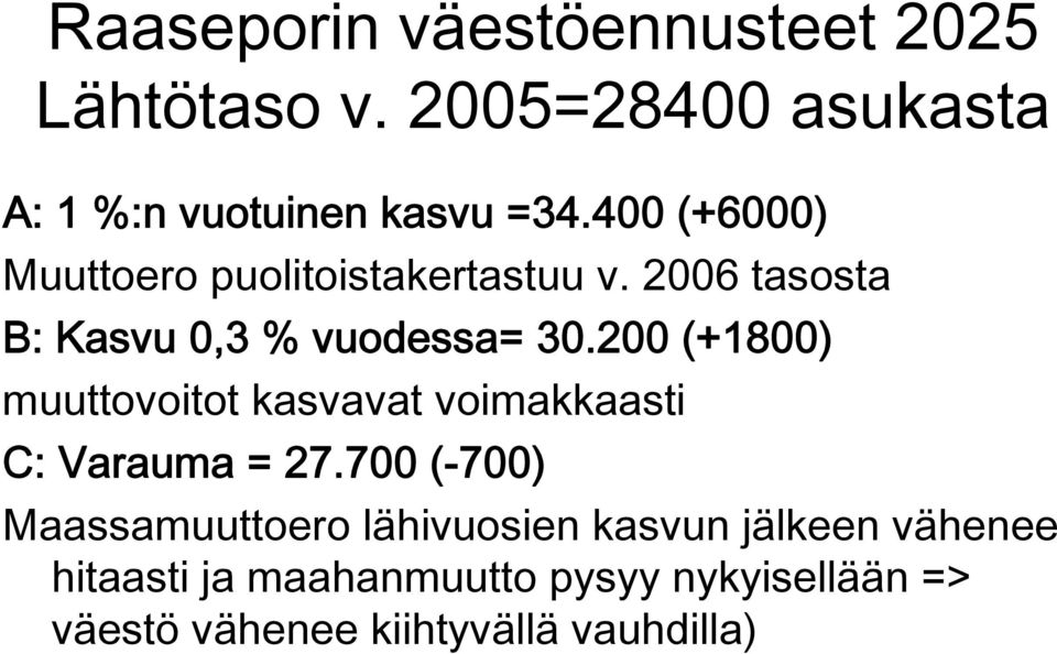 200 (+1800) muuttovoitot kasvavat voimakkaasti C: Varauma = 27.