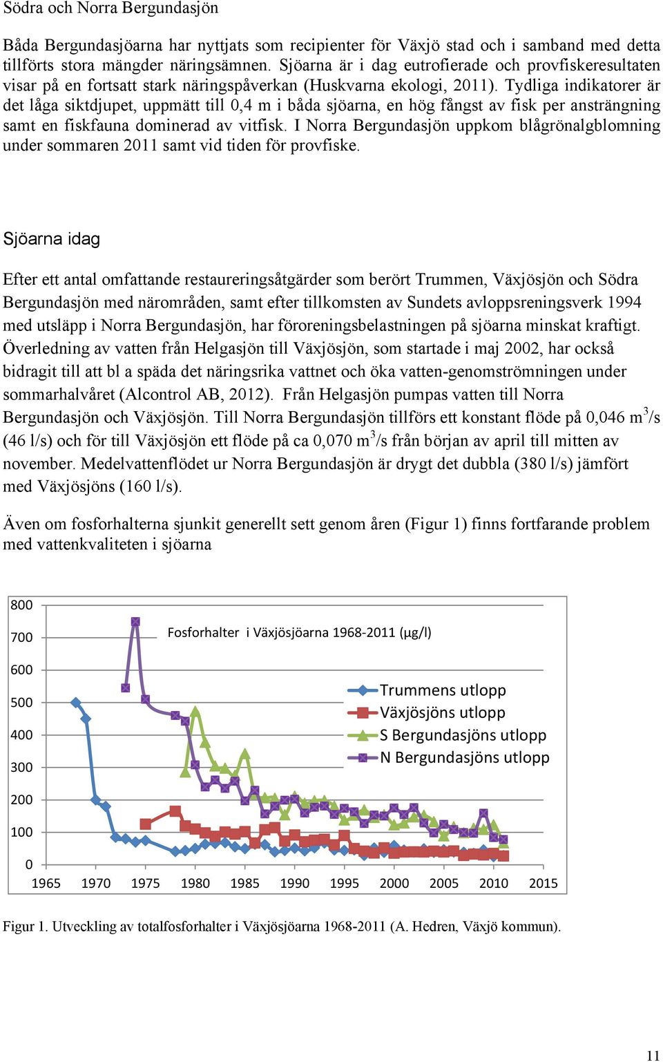 Tydliga indikatorer är det låga siktdjupet, uppmätt till 0,4 m i båda sjöarna, en hög fångst av fisk per ansträngning samt en fiskfauna dominerad av vitfisk.