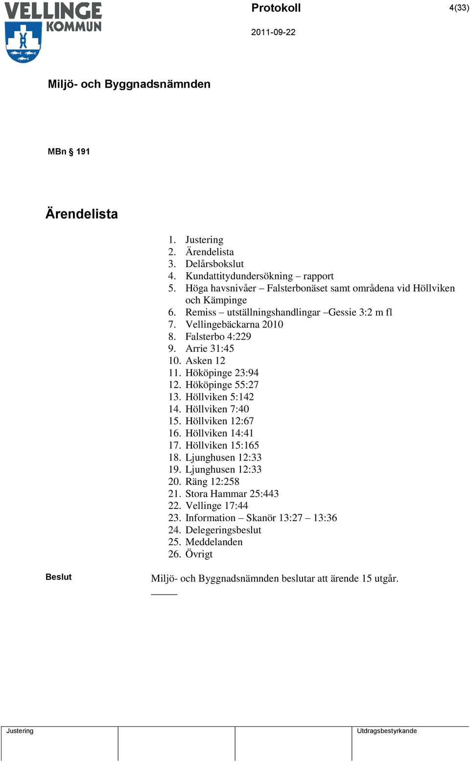 Falsterbo 4:229 9. Arrie 31:45 10. Asken 12 11. Hököpinge 23:94 12. Hököpinge 55:27 13. Höllviken 5:142 14. Höllviken 7:40 15. Höllviken 12:67 16.