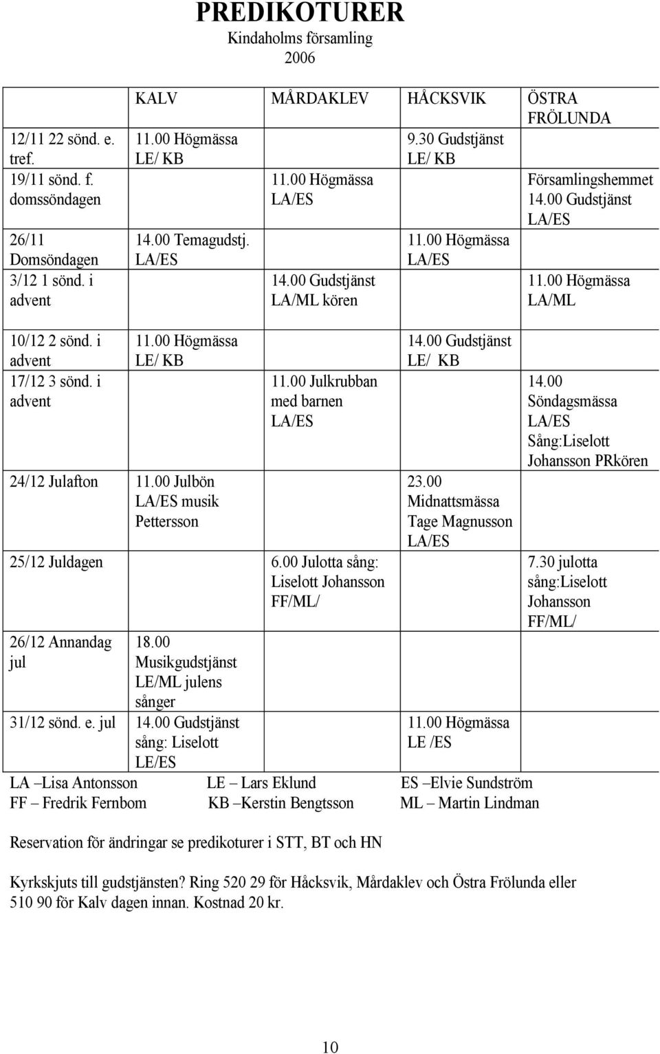 i advent 17/12 3 sönd. i advent 11.00 Högmässa LE/ KB 24/12 Julafton 11.00 Julbön LA/ES musik Pettersson 11.00 Julkrubban med barnen LA/ES 25/12 Juldagen 6.