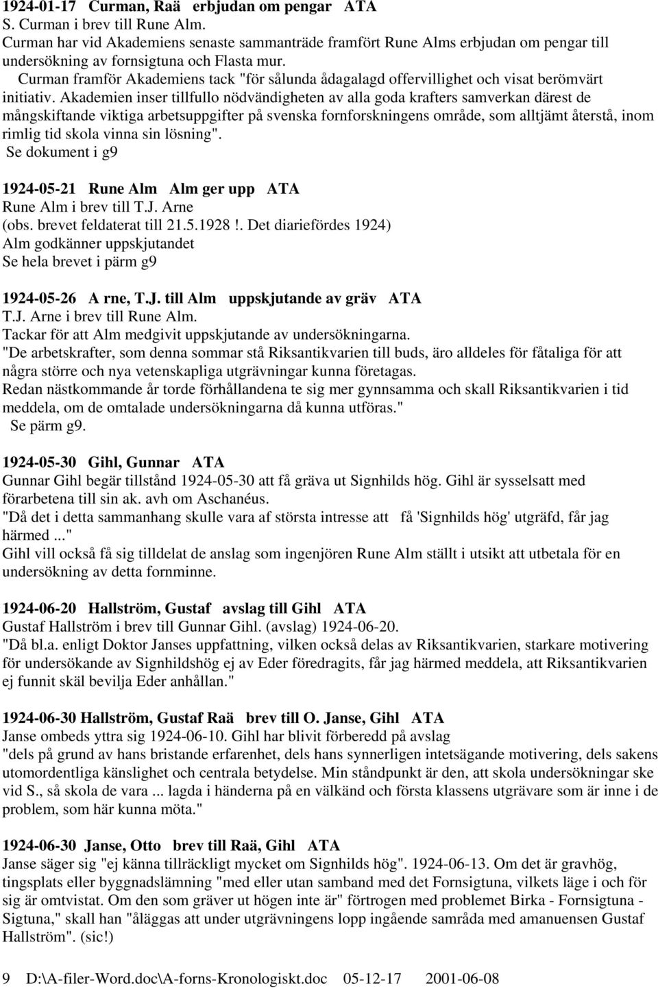 Curman framför Akademiens tack "för sålunda ådagalagd offervillighet och visat berömvärt initiativ.