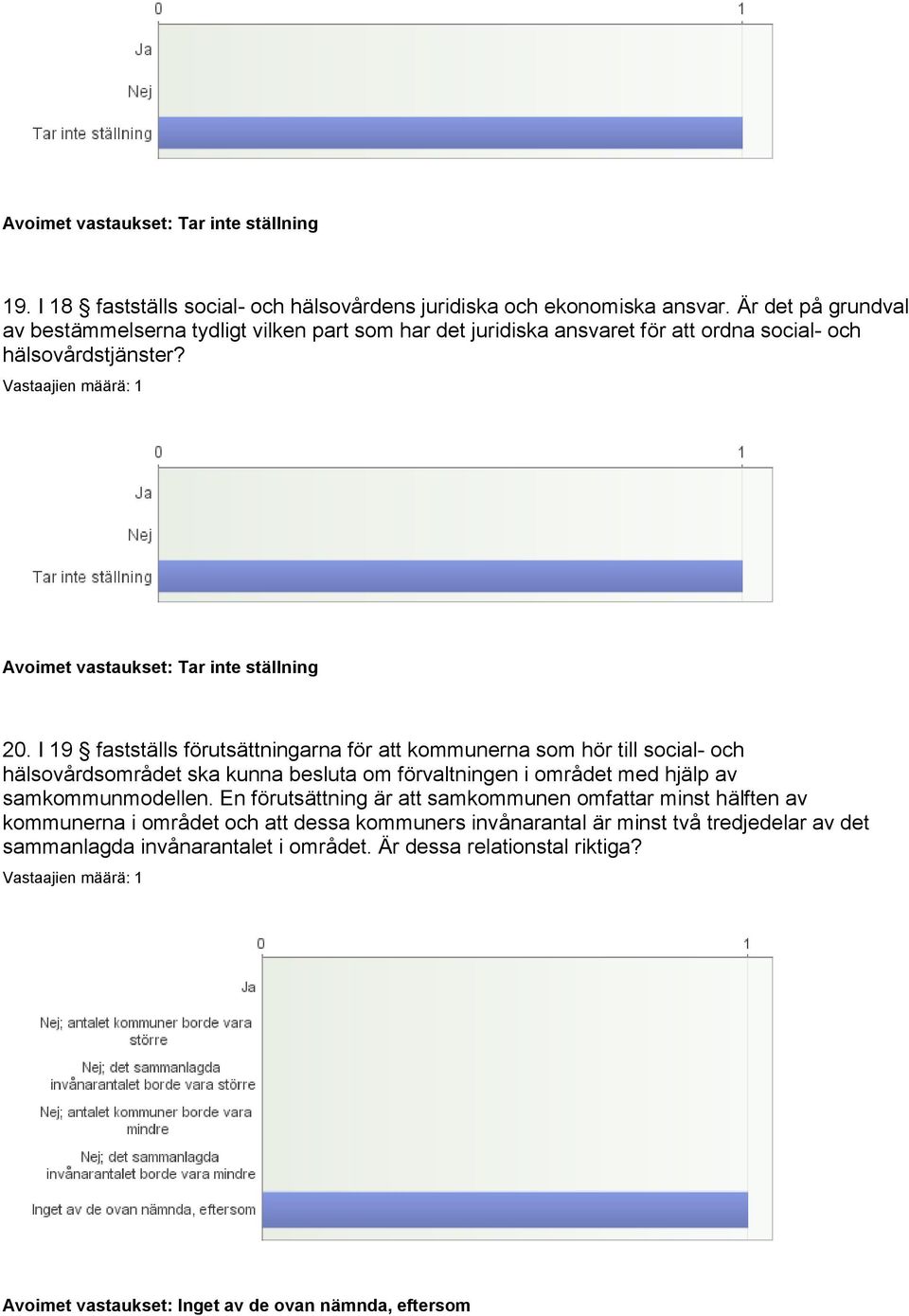 I 19 fastställs förutsättningarna för att kommunerna som hör till social- och hälsovårdsområdet ska kunna besluta om förvaltningen i området med hjälp av