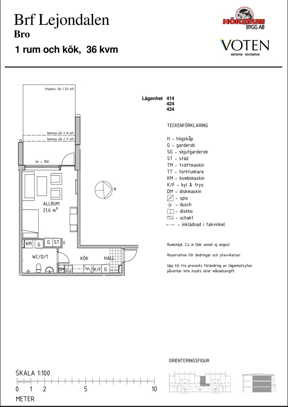 m2) Balkong vån 2 (7 m2) 21,6 m²