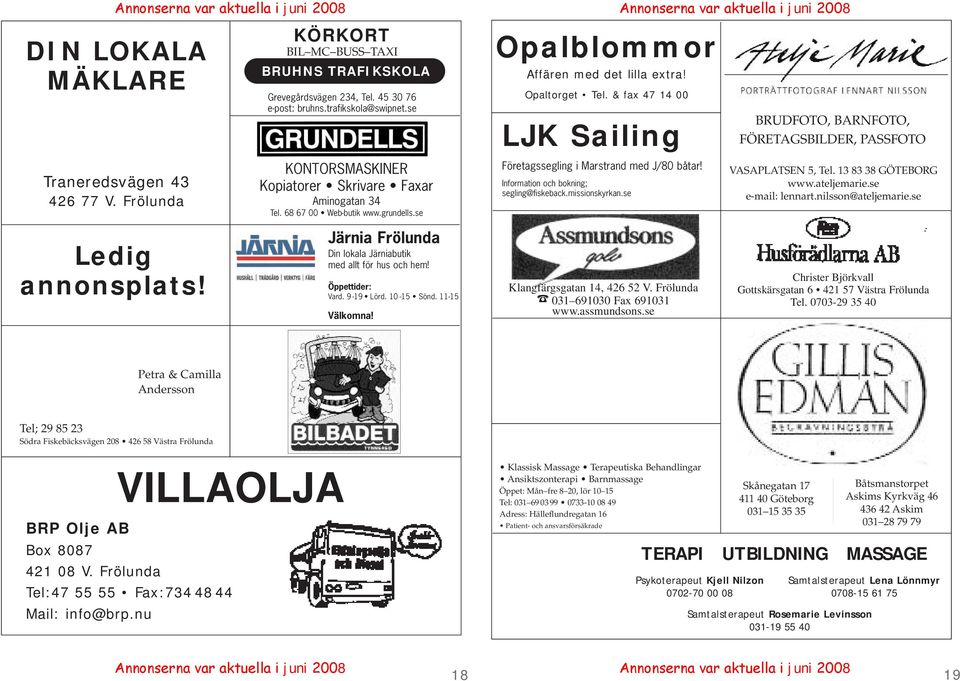 & fax 47 14 00 LJK Sailing Företagssegling i Marstrand med J/80 båtar! Information och bokning; segling@fiskeback.missionskyrkan.