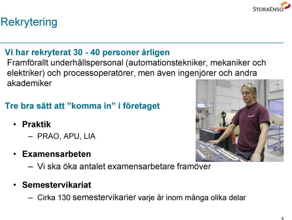 andra akademiker Tre bra sätt att komma in i företaget Praktik PRAO, APU, LIA Examensarbeten Vi