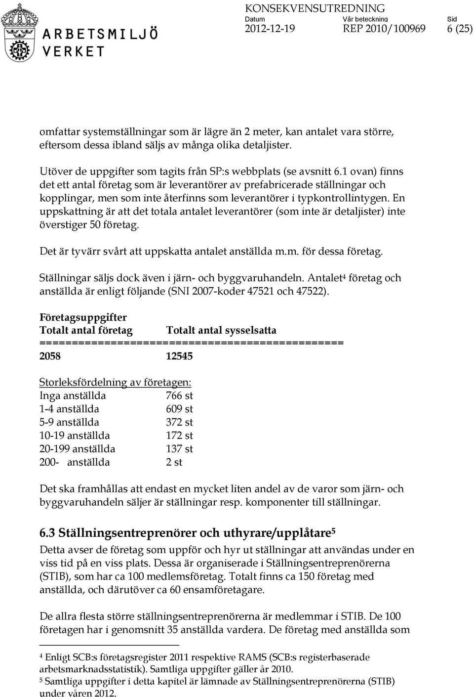 1 ovan) finns det ett antal företag som är leverantörer av prefabricerade ställningar och kopplingar, men som inte återfinns som leverantörer i typkontrollintygen.