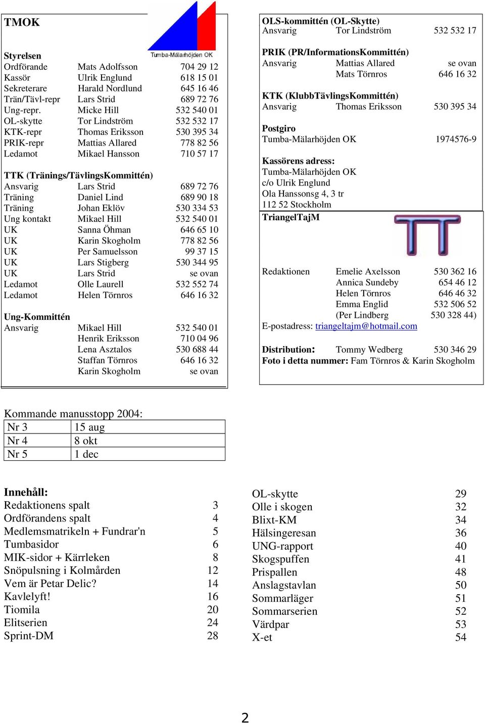 Ansvarig Lars Strid 689 72 76 Träning Daniel Lind 689 90 18 Träning Johan Eklöv 530 334 53 Ung kontakt Mikael Hill 532 540 01 UK Sanna Öhman 646 65 10 UK Karin Skogholm 778 82 56 UK Per Samuelsson 99