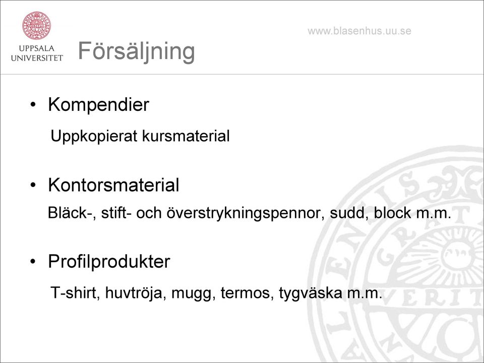 och överstrykningspennor, sudd, block m.