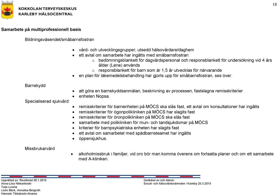 utvecklas för närvarande en plan för läkemedelsbehandling har gjorts upp för småbarnsfostran, ses över.