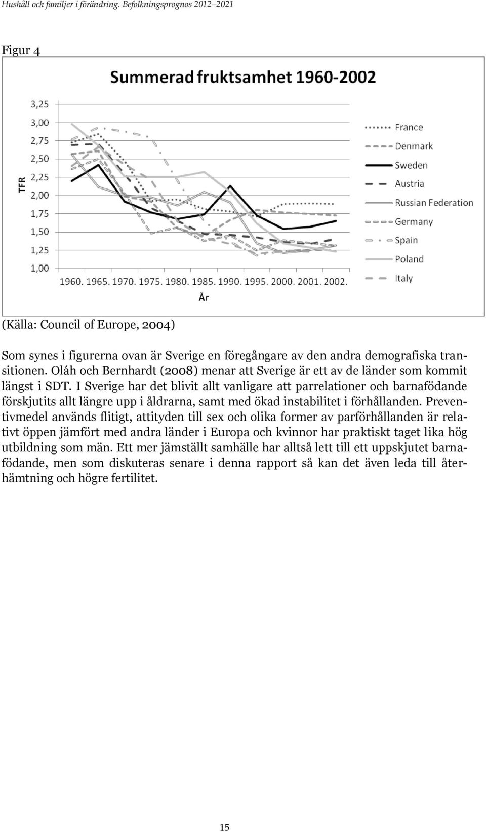 I Sverige har det blivit allt vanligare att parrelationer och barnafödande förskjutits allt längre upp i åldrarna, samt med ökad instabilitet i förhållanden.