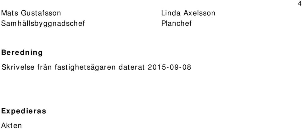 Axelsson Planchef 4 Beredning