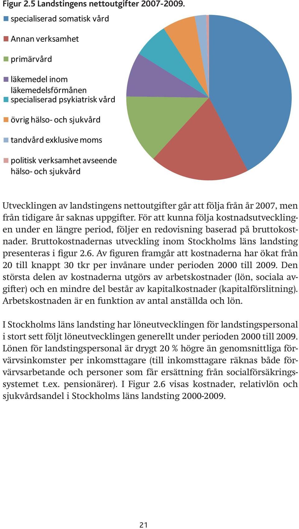 Figur 2.5 Landstingens nettoutgifter 2007-2009.