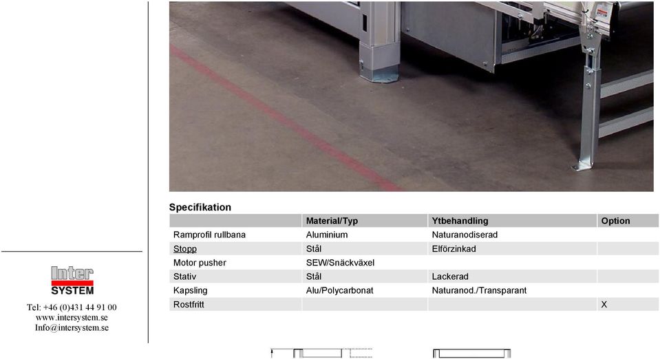 Motor pusher SEW/Snäckväxel Stativ Stål Lackerad