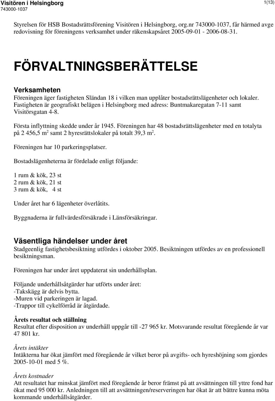 Fastigheten är geografiskt belägen i Helsingborg med adress: Buntmakaregatan 7-11 samt Visitörsgatan 4-8. Första inflyttning skedde under år 1945.