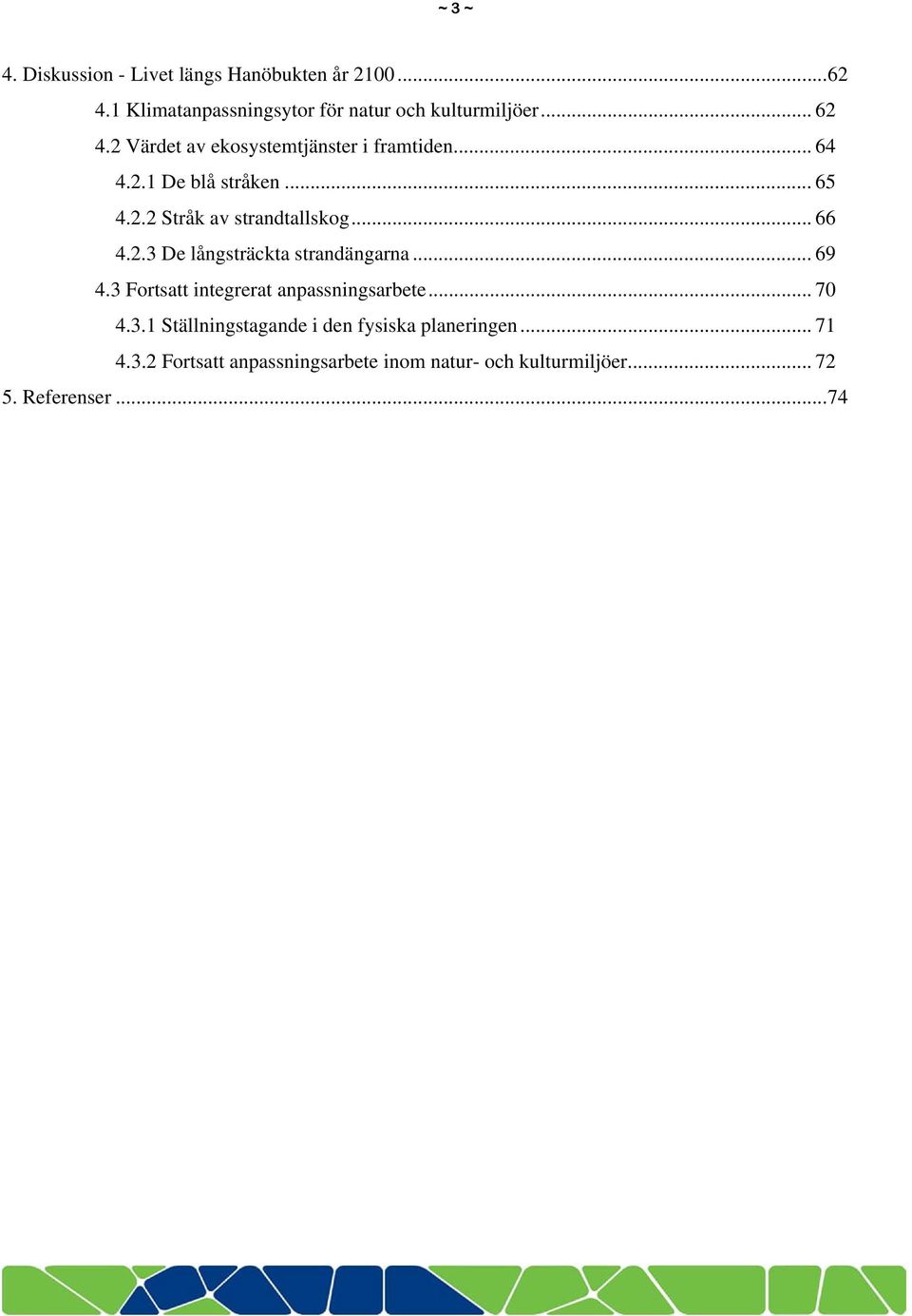 .. 66 4.2.3 De långsträckta strandängarna... 69 4.3 Fortsatt integrerat anpassningsarbete... 70 4.3.1 Ställningstagande i den fysiska planeringen.