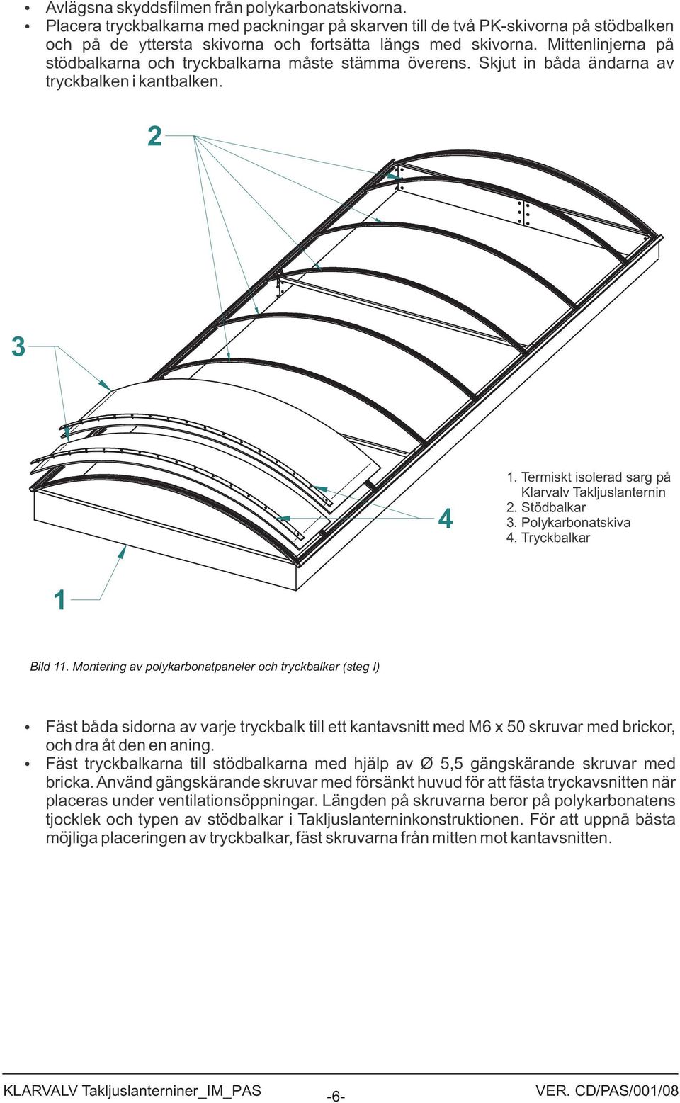 Polykarbonatskiva. Tryckbalkar Bild.