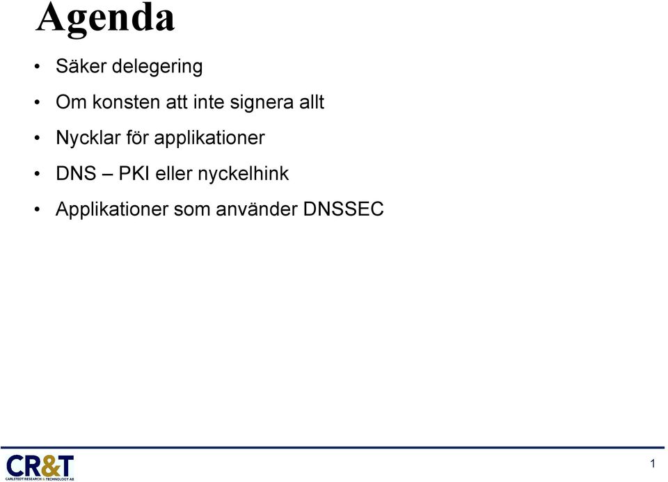 applikationer DNS PKI eller