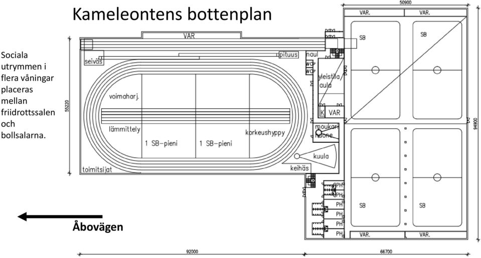 våningar placeras mellan